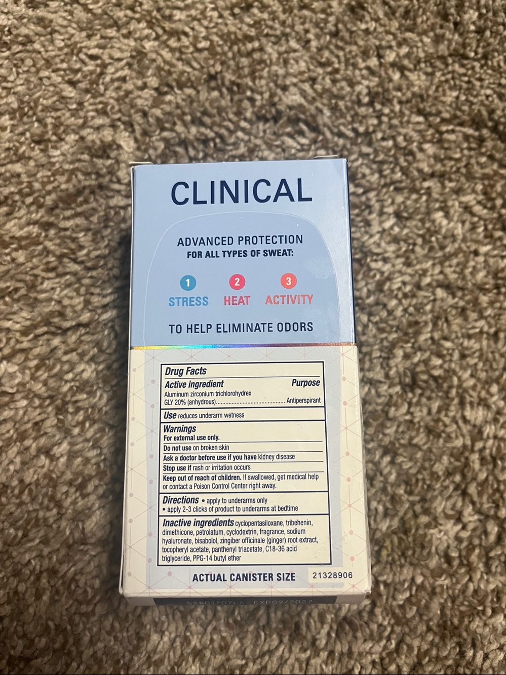 Clinical Hyaluronic Acid Antiperspirant Deodorant - Stress Response (White) - Picture 2 of 2